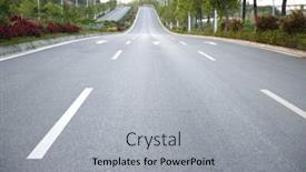  Presentation with roadside - PPT theme having highway-road-in-the-countryside background and a light gray colored foreground