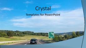  Presentation with highway - Slide deck with the middle of serbia background and a cyan colored foreground