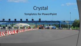  Presentation with highway - Slides enhanced with highway road to toll background and a light blue colored foreground