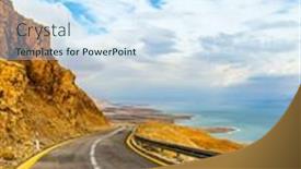  Presentation with day of the dead - Presentation theme enhanced with highway-runs-along-the-coast background and a sky blue colored foreground