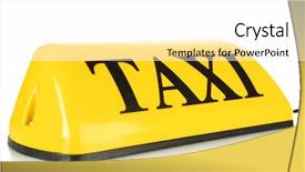  Presentation with transportation - Audience pleasing presentation design consisting of highway speed checker - transportation concept yellow taxi sign backdrop and a white colored foreground