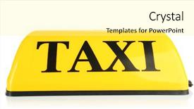  Presentation with taxi - Slide set consisting of highway speed checker - transportation concept yellow taxi sign background and a blonde colored foreground