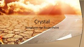  Presentation with hell - PPT theme consisting of highway to hell through desert background and a yellow colored foreground