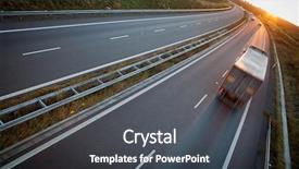  Presentation with traffic - PPT layouts enhanced with highway traffic - motion blurred truck background and a dark gray colored foreground