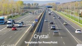  Presentation with traffic - Cool new theme with highway traffic backdrop and a gray colored foreground
