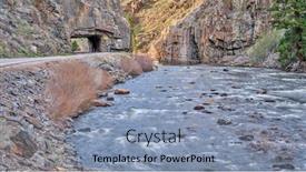  Presentation with colorado - Slides with highway-tunnel-in-the-mountain background and a  colored foreground