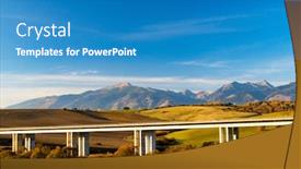  Presentation with electric bus high voltage - Presentation design enhanced with highway-under-high-tatras background and a teal colored foreground