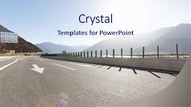  Presentation with tibet - Colorful PPT layouts enhanced with highway with mountain in tibet backdrop and a  colored foreground