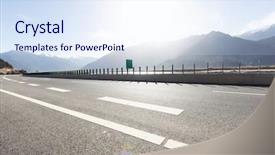  Presentation with tibet - Slide deck with highway with mountain in tibet background and a  colored foreground