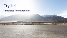  Presentation with tibet - Amazing theme having highway with mountain in tibet backdrop and a  colored foreground