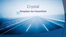  Presentation with highway - Audience pleasing theme consisting of highway backdrop and a sky blue colored foreground