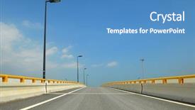  Presentation with highway - Cool new PPT theme with woman nurse or doctor showing blank sign board backdrop and a lemonade colored foreground