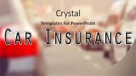  Presentation with insurance agency - Presentation featuring highways agency - text car insurance on blurred background and a lemonade colored foreground