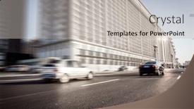  Presentation with highways - Beautiful presentation featuring highways-of-the-city-flying backdrop and a light gray colored foreground