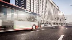  Presentation with highways - PPT theme with highways-of-the-city-flying background and a mint green colored foreground