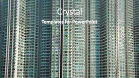  Presentation with residential - Presentation theme featuring overcrowding - hign density residential building background and a ocean colored foreground