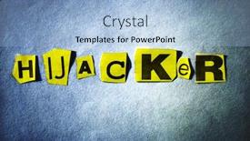  Presentation with headline - Colorful presentation theme enhanced with hijacker-headline-on-blue-background backdrop and a light blue colored foreground