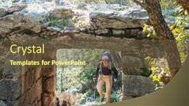  Presentation with trail - Slide deck enhanced with hike-along-ruins-in-carian background and a tawny brown colored foreground