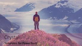  Presentation with canada - Beautiful slides featuring hike around salmon glacier canada backdrop and a coral colored foreground