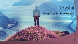  Presentation with canada - Cool new presentation theme with hike around salmon glacier canada backdrop and a light blue colored foreground