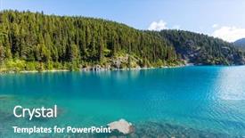  Presentation with british columbia canada - PPT theme with hike destination in british columbia background and a teal colored foreground