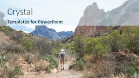  Presentation with texas - Presentation theme enhanced with hike-in-big-bend-national background and a  colored foreground