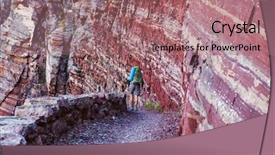  Presentation with montana - Beautiful slides featuring hike in glacier national park montana backdrop and a coral colored foreground