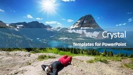  Presentation with arches national park - Amazing presentation theme having hike in glacier national park backdrop and a  colored foreground