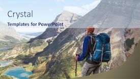  Presentation with montana - PPT theme enhanced with hike-in-glacier-national-park background and a sky blue colored foreground