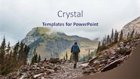  Presentation with montana - Audience pleasing presentation theme consisting of hike-in-glacier-national-park backdrop and a sky blue colored foreground