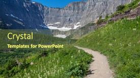  Presentation with montana - Audience pleasing presentation design consisting of hike-in-glacier-national-park backdrop and a tawny brown colored foreground