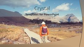  Presentation with montana - PPT theme with hike-in-glacier-national-park background and a light blue colored foreground