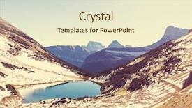  Presentation with montana - Presentation theme featuring hike in glacier national park montana background and a cream colored foreground
