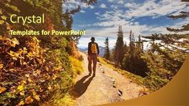  Presentation with montana - PPT theme having glacier national park montana background and a tawny brown colored foreground