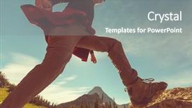  Presentation with arches national park - Presentation design having hike in glacier national park background and a gray colored foreground