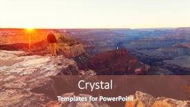  Presentation with grand canyon - PPT layouts featuring hike in grand canyon national park background and a coral colored foreground