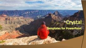  Presentation with grand canyon - Presentation design consisting of hike in grand canyon national park background and a tawny brown colored foreground