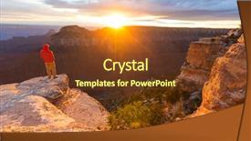  Presentation with grand canyon - Theme having hike in grand canyon national park background and a tawny brown colored foreground