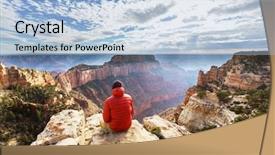  Presentation with grand canyon - Presentation enhanced with hike in grand canyon national background and a light blue colored foreground