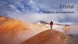  Presentation with iceland - Presentation enhanced with hike in iceland background and a light blue colored foreground