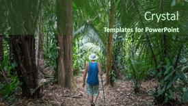  Presentation with jungle - Slides featuring hike-in-jungle background and a tawny brown colored foreground