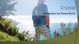  Presentation with kauai hawaii - Amazing presentation design having hike-in-na-pali-coast backdrop and a light blue colored foreground