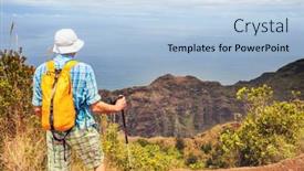  Presentation with kauai hawaii - Colorful presentation enhanced with hike-in-na-pali-coast backdrop and a light blue colored foreground