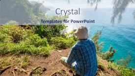  Presentation with kauai hawaii - Slide set consisting of hike-in-na-pali-coast background and a sky blue colored foreground