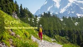  Presentation with national - Colorful presentation design enhanced with portrait of little fashion kid girl on bricks wall background backdrop and a tawny brown colored foreground