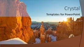  Presentation with utah - Presentation design consisting of hike-in-the-bryce-canyon background and a light blue colored foreground