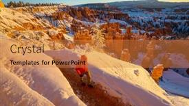  Presentation with utah - Slide deck featuring hike-in-the-bryce-canyon background and a gold colored foreground