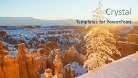 Presentation with utah - PPT theme enhanced with hike-in-the-bryce-canyon background and a sky blue colored foreground