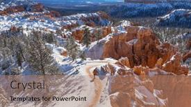  Presentation with utah - Slide deck featuring hike-in-the-bryce-canyon background and a coral colored foreground