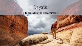  Presentation with utah - Theme consisting of hike-in-the-utah-mountains background and a lemonade colored foreground